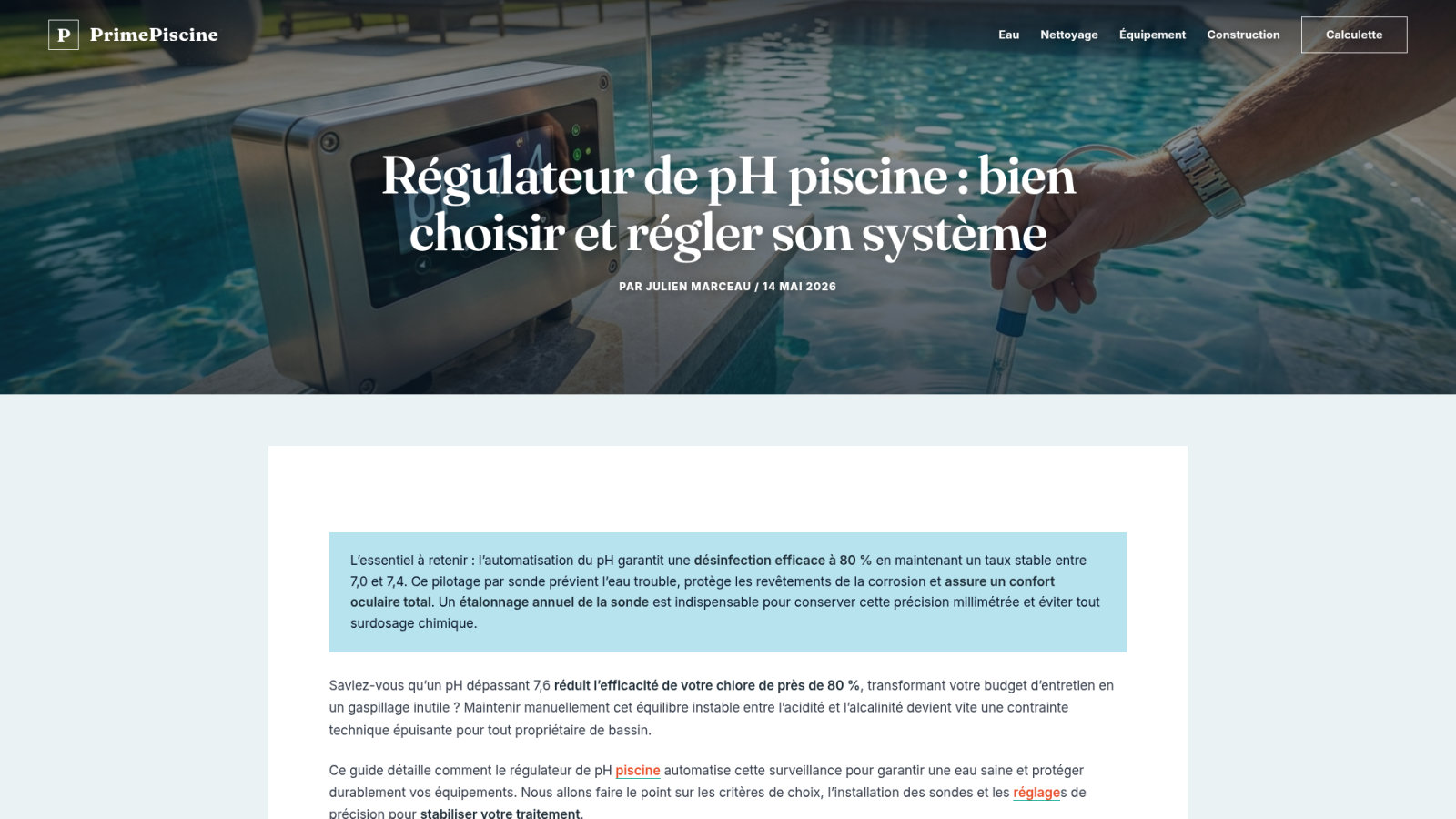 Pratiques préventives pour garder une eau cristalline