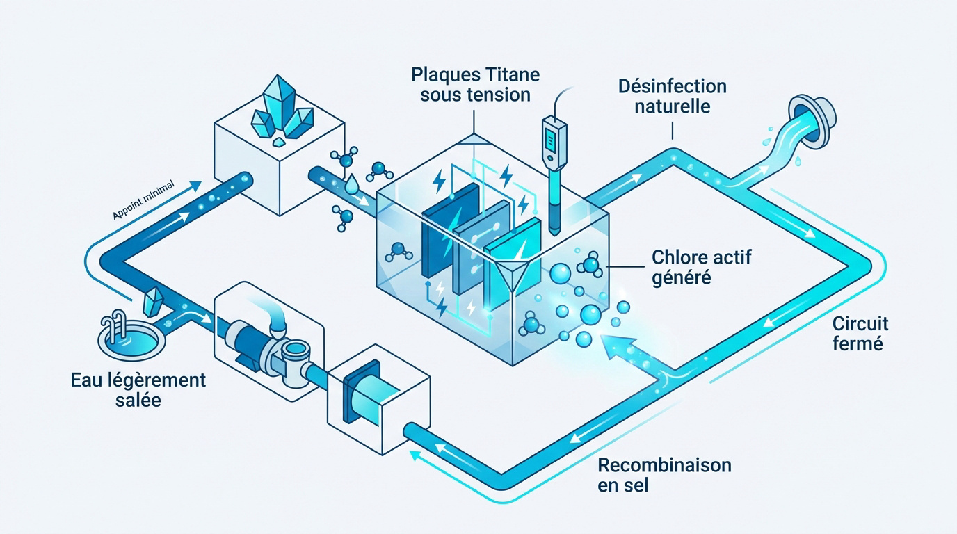 Schéma de filtration par électrolyse