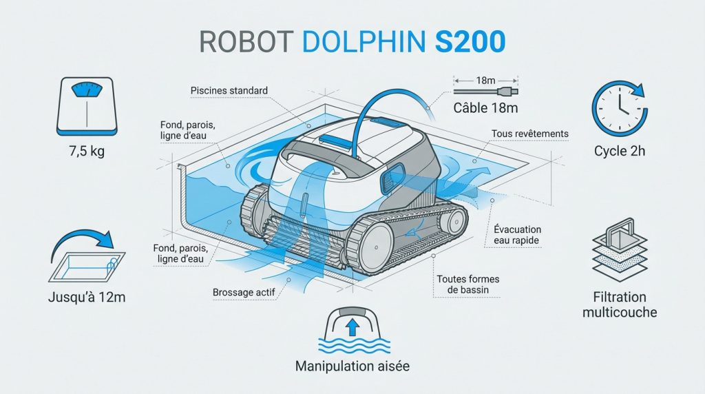 Robot Dolphin S200 pour piscine
