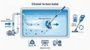Balai aspirateur piscine : choisir et utiliser son matériel