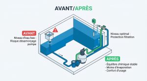 Remplissage automatique de piscine : gérer le niveau d'eau