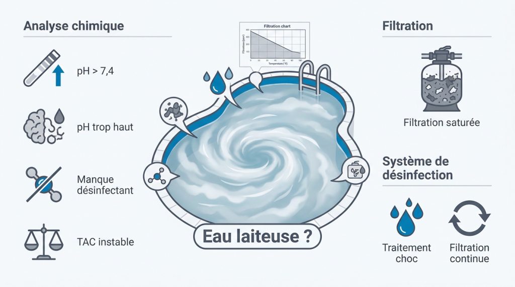 Traiter une eau trouble piscine pour retrouver la clarté