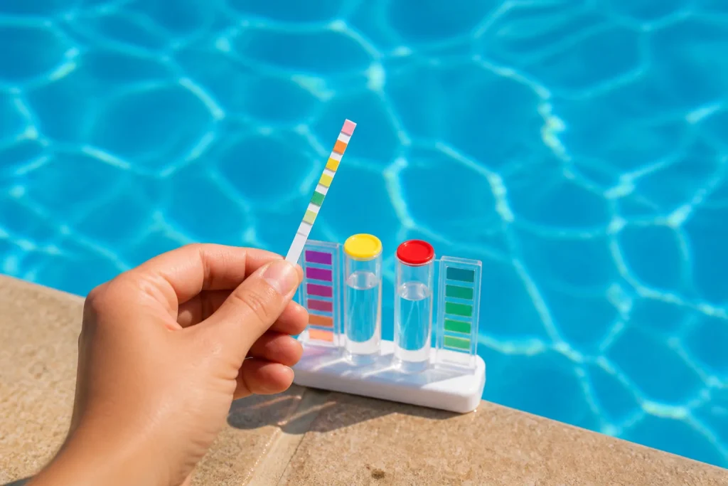Test de leau de piscine