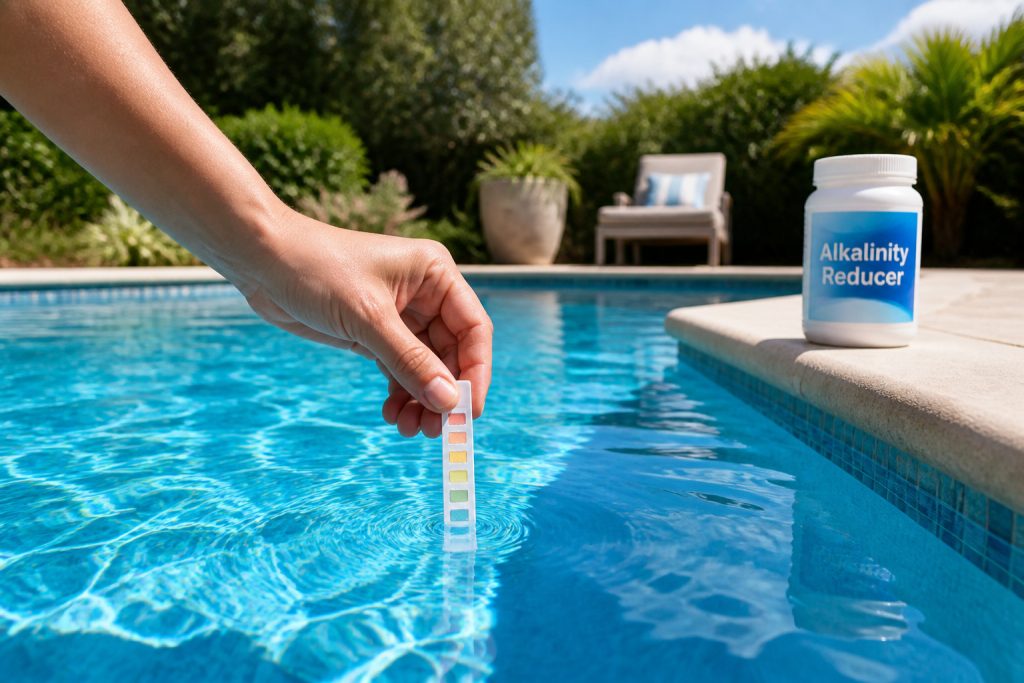 Comment bien baisser l'alcalinité de votre piscine ?