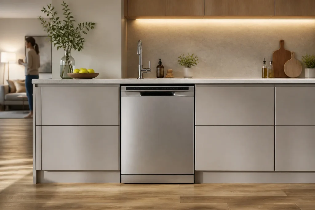 Lave vaisselle integre moderne en cuisine