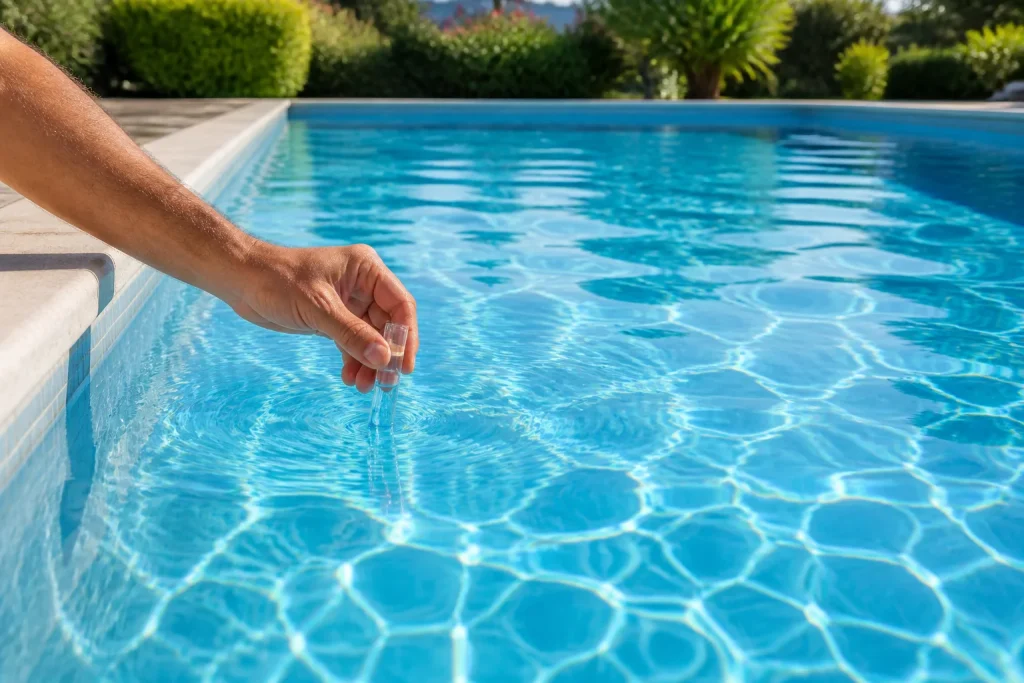 Test de leau de piscine