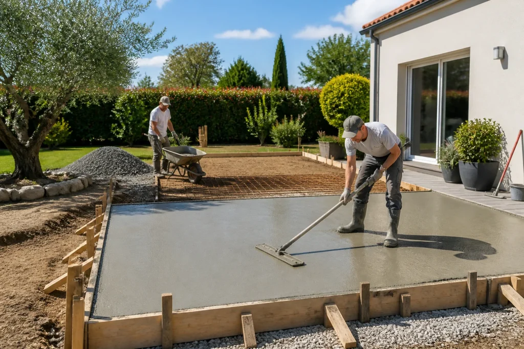 Construction dune terrasse en beton