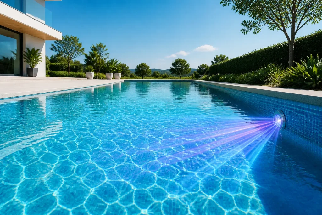Piscine moderne avec purification uv