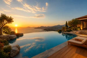 Piscine à débordement : l'eau qui se perd à l'infini