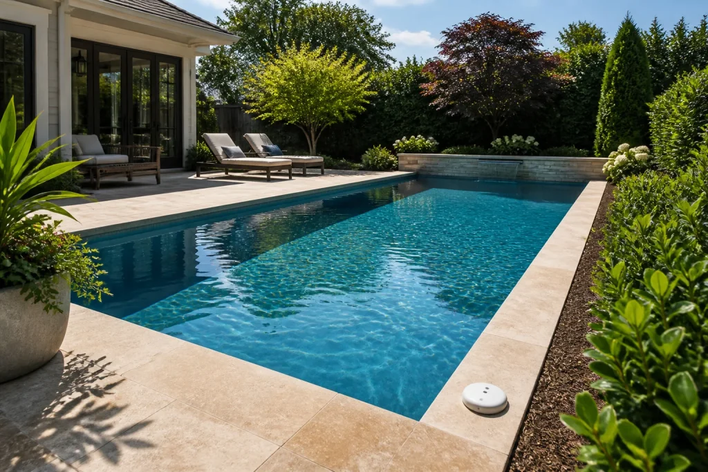 Piscine moderne avec securite integree