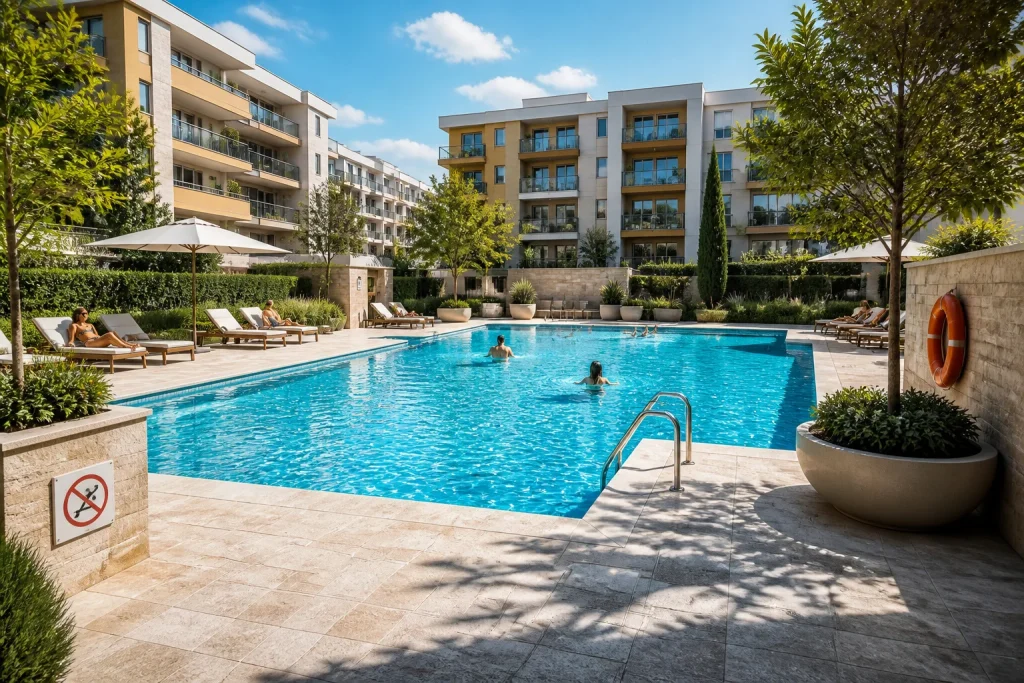 Piscine de copropriete detente et reglementation